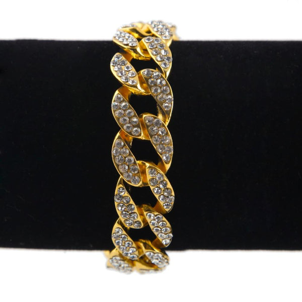 Gold Fully Iced Out Bracelet