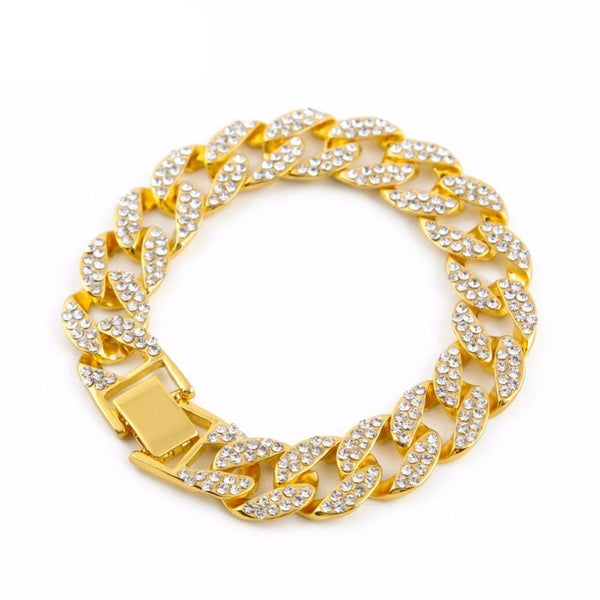 Gold Fully Iced Out Bracelet