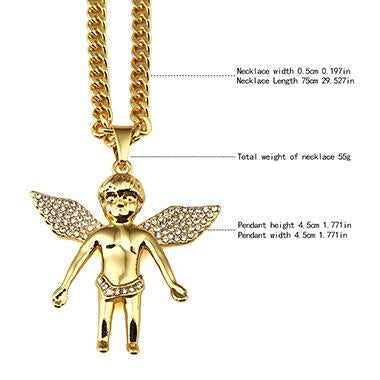 7-Style Golden Angel Pendant