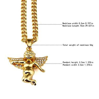 7-Style Golden Angel Pendant