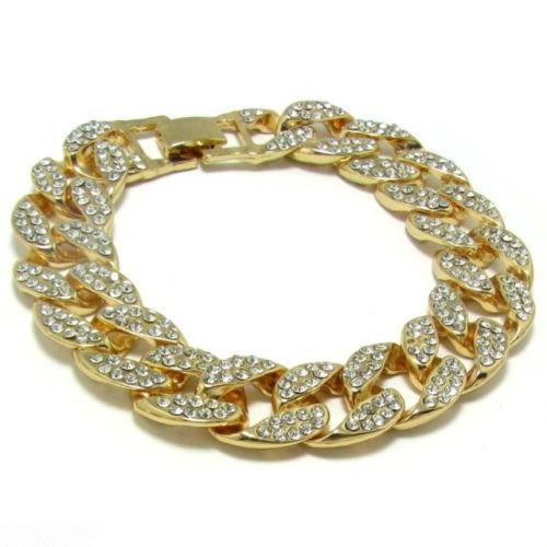 Gold Fully Iced Out Bracelet